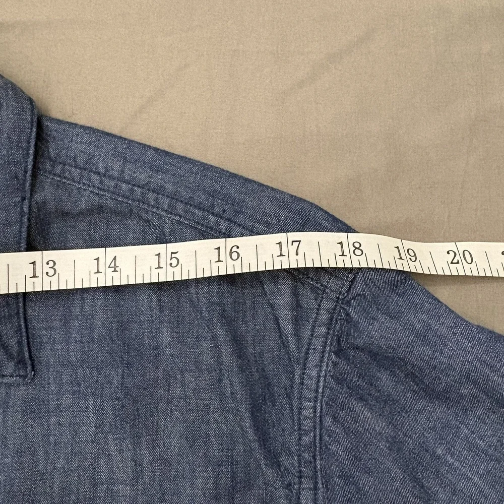 Banana Republic Heritage Denim Shirt Medium Tall Men's Long Sleeve Button Down